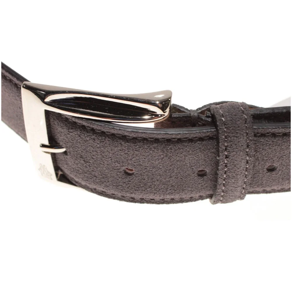 Di Bianco NWT Cut to Size Dress Belt In Solid Gray Suede Leather One Size